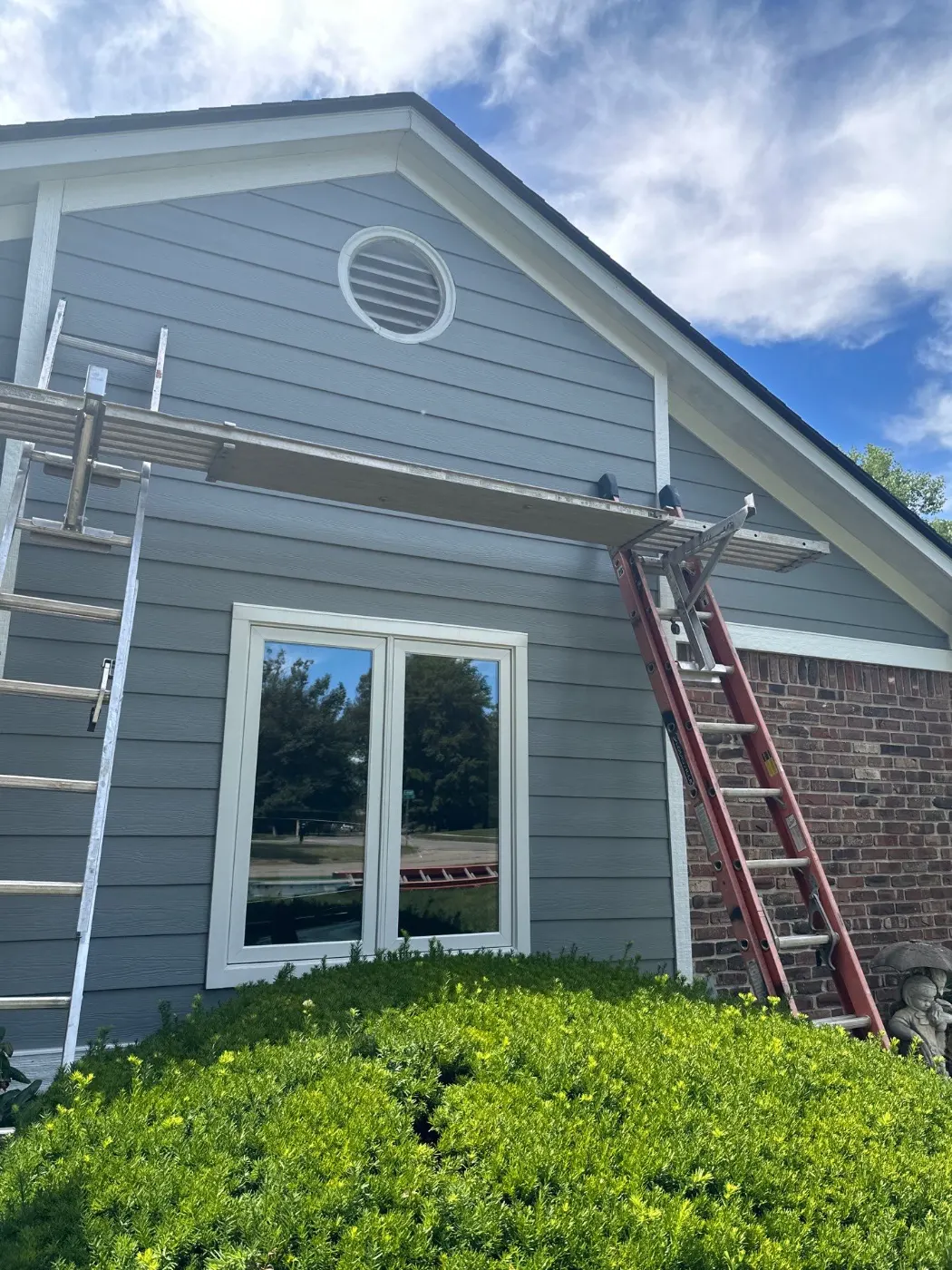 Storm damage documentation on a Eagle Trace commercial building